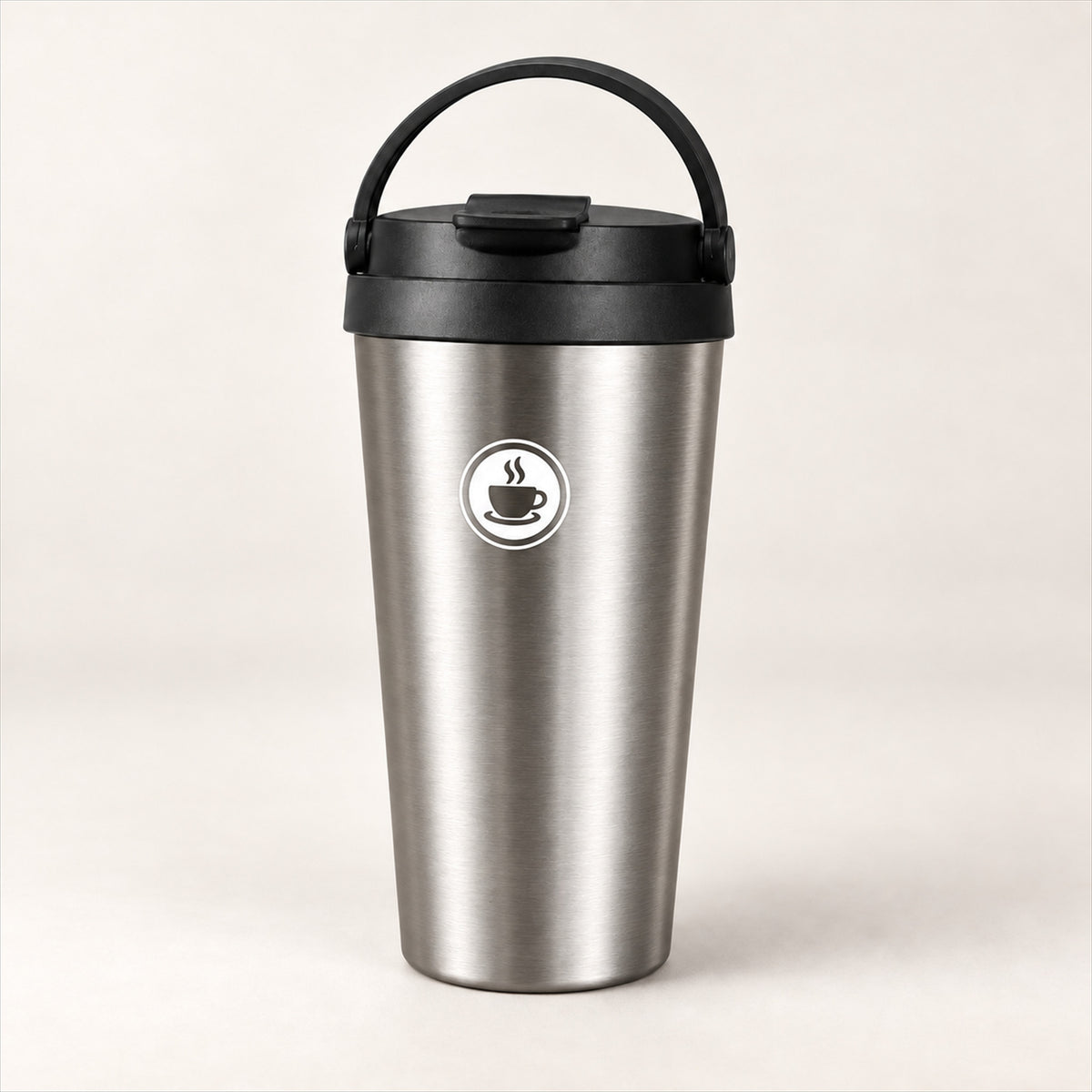 Stainless Steel Travel Coffee Mug – 500ml, Leakproof for Commuters - Silver