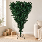 Upside Down Christmas Tree – 5.5 Ft, 578 Tips, Modern Holiday Decor - in room