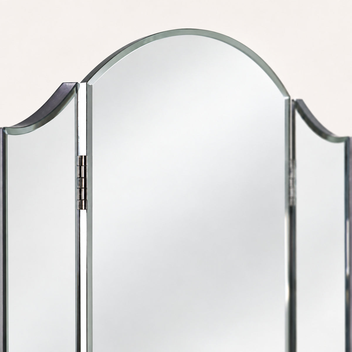 Vintage Triple Dressing Table Mirror – Frameless Design for Vanities - detail