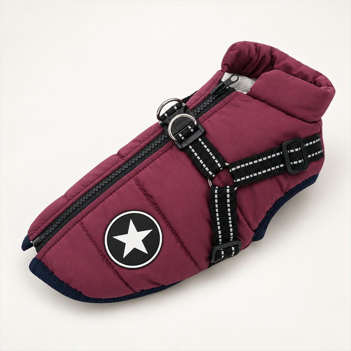 Winter Dog Coat with Harness – Waterproof Windproof, Sizes S-4XL