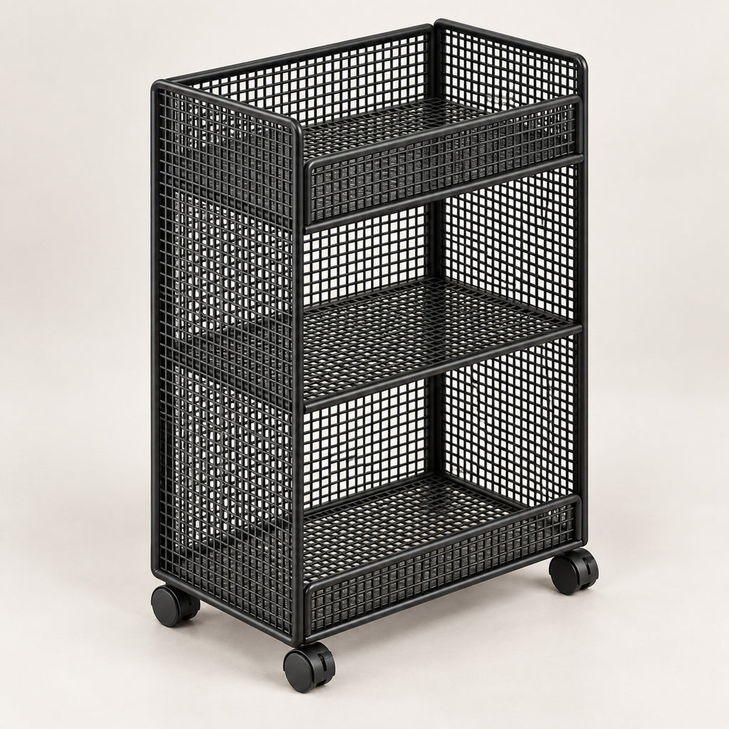 Wire Mesh Bookshelf Organizer, Two-Tier Design, Small Space Storage