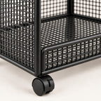 Wire Mesh Bookshelf Organizer, Two-Tier Design, Small Space Storage - detail