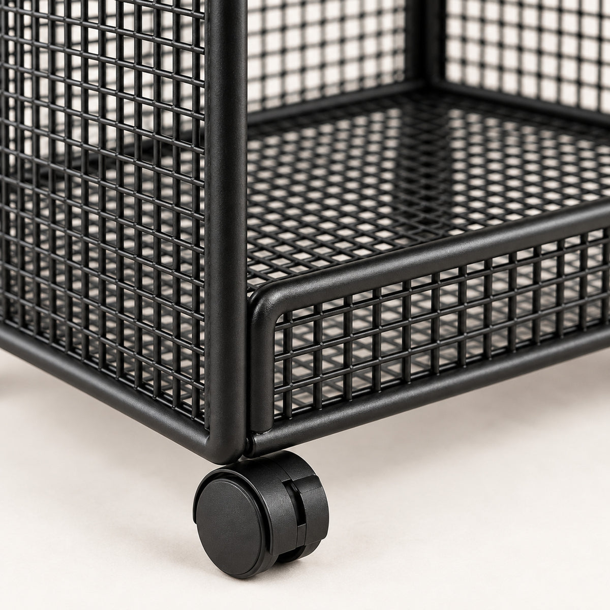 Wire Mesh Bookshelf Organizer, Two-Tier Design, Small Space Storage - detail